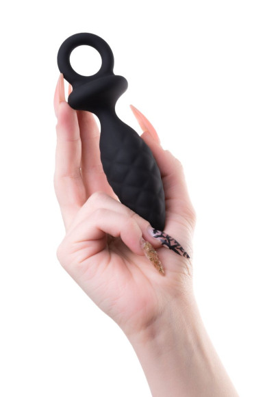 Черная анальная пробка Strob M - 13,5 см. Черная анальная пробка Strob M - 13,5 см.