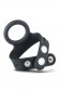 Черное эрекционное кольцо с подхватом мошонки на кнопках VS6 Черное эрекционное кольцо с подхватом мошонки на кнопках VS6