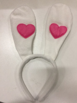Ушки зайчика с сердечками Ушки зайчика с сердечками