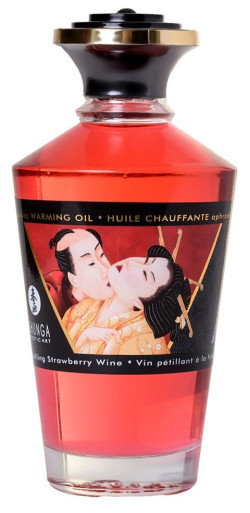 Массажное интимное масло с ароматом клубничного вина - 100 мл. Массажное интимное масло с ароматом клубничного вина - 100 мл.