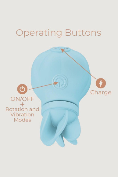 Голубой стимулятор клитора с 5 насадками Caress Голубой стимулятор клитора с 5 насадками Caress