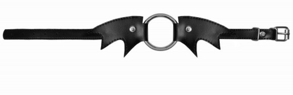 Черный чокер с кольцом Летучая мышь Черный чокер с кольцом Летучая мышь