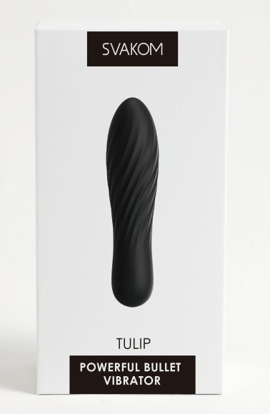 Черная вибропуля Tulip - 10,6 см. Черная вибропуля Tulip - 10,6 см.