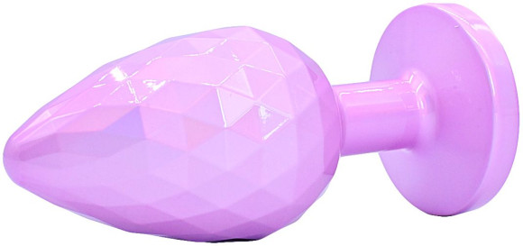 Розовая алюминиевая текстурная анальная пробка - 10 см.