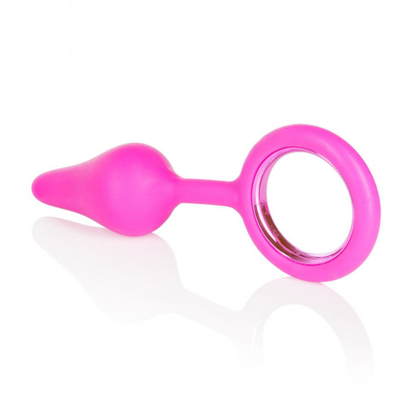 Розовая анальная пробка Booty Call Booty Tickler - 9,5 см.