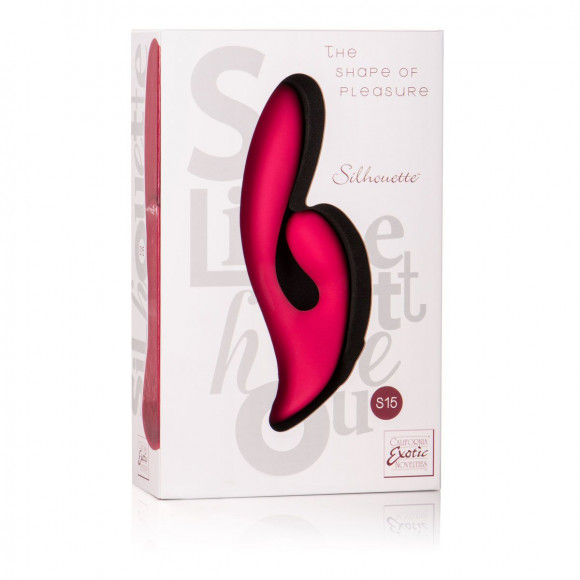 Двойной красный вибратор Silhouette S15 - 20 см.