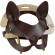Коричневая кожаная маска Кошечка Коричневая кожаная маска Кошечка