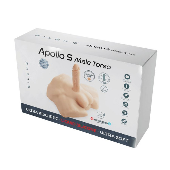 Карамельный мужской полуторс с фаллоимитатором SILEXD Apollo S 7 Карамельный мужской полуторс с фаллоимитатором SILEXD Apollo S 7