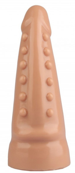 Телесная анальная втулка с шипиками - 21 см. Телесная анальная втулка с шипиками - 21 см.