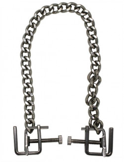 Серебристые винтовые зажимы для груди