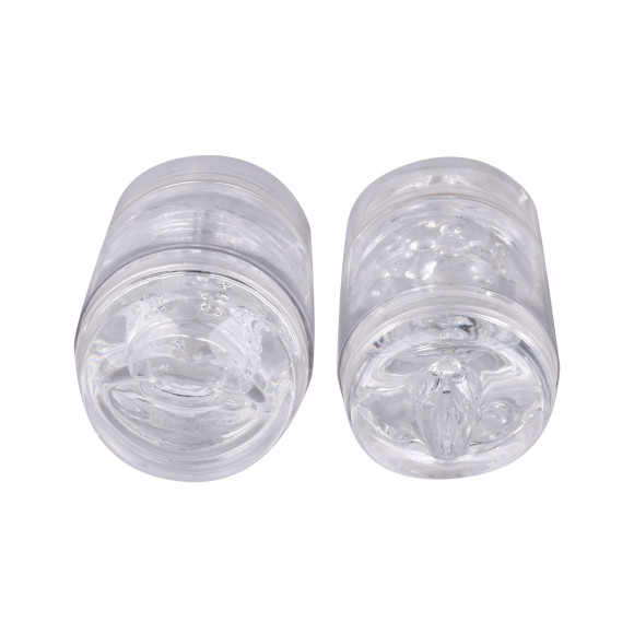 Прозрачный двусторонний мастурбатор Joy Cup - вагина и рот Прозрачный двусторонний мастурбатор Joy Cup - вагина и рот