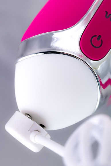 Розовый вибратор с клиторальным стимулятором Balle - 23 см. Розовый вибратор с клиторальным стимулятором Balle - 23 см.