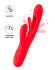 Красный вибратор-кролик с двигающимся язычком Patti - 24 см.