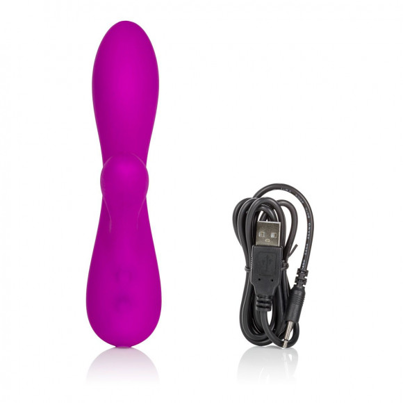 Перезаряжаемый фиолетовый вибромассажер Vr3 - 16,5 см. Перезаряжаемый фиолетовый вибромассажер Vr3 - 16,5 см.