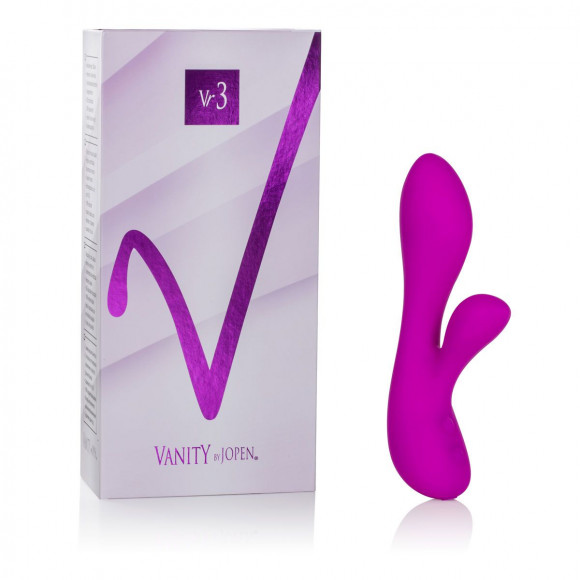 Перезаряжаемый фиолетовый вибромассажер Vr3 - 16,5 см. Перезаряжаемый фиолетовый вибромассажер Vr3 - 16,5 см.