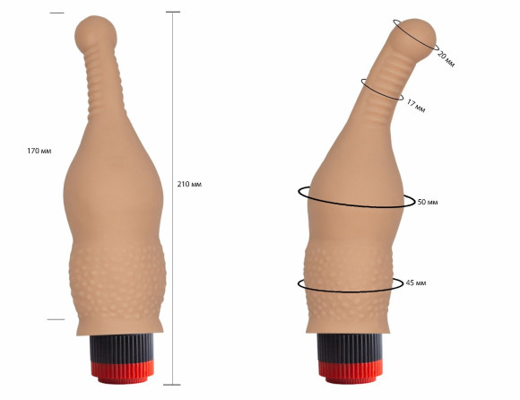 Анальный вибромассажер с тонким кончиком - 18,8 см.
