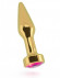 Золотистая анальная пробка R9 RICH Gold/Pink Sapphire с розовым кристаллом - 12 см. Золотистая анальная пробка R9 RICH Gold/Pink Sapphire с розовым кристаллом - 12 см.