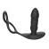Черный анальный вибромассажёр с возвратно-поступательными движениями и кольцами для фиксации Черный анальный вибромассажёр с возвратно-поступательными движениями и кольцами для фиксации