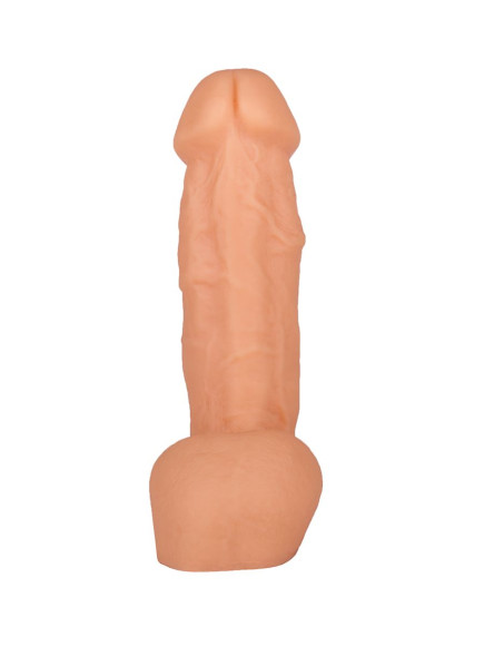 Реалистичный пустотелый фаллос телесного цвета - 17 см. Реалистичный пустотелый фаллос телесного цвета - 17 см.
