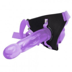Фиолетовый страпон Climax Strap-on Purple Ice Dong & Harness set - 17,8 см. Фиолетовый страпон Climax Strap-on Purple Ice Dong & Harness set - 17,8 см.