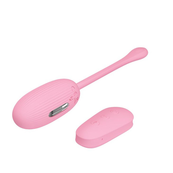 Нежно-розовое виброяйцо с функцией электростимуляции Shock Fun Нежно-розовое виброяйцо с функцией электростимуляции Shock Fun