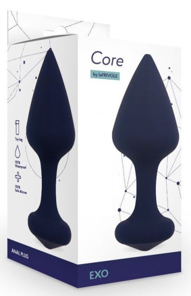 Темно-синяя анальная пробка Exo S - 7,5 см. Темно-синяя анальная пробка Exo S - 7,5 см.