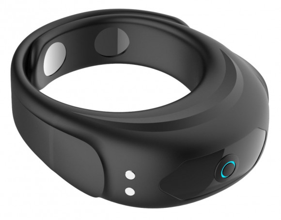 Черное эрекционное виброкольцо на ремешках Черное эрекционное виброкольцо на ремешках