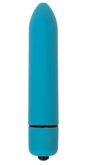 Голубая вибропуля с заострённым кончиком - 9,3 см. Голубая вибропуля с заострённым кончиком - 9,3 см.