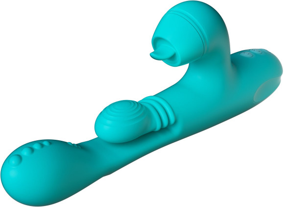 Зеленый инновационный вибратор-кролик Sensa Sway с технологией массажа на 360 градусов - 25 см. Зеленый инновационный вибратор-кролик Sensa Sway с технологией массажа на 360 градусов - 25 см.