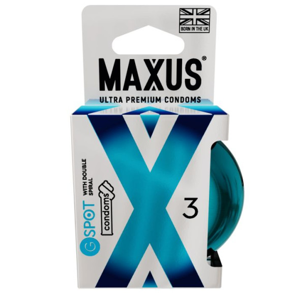 Презервативы Maxus G spot с двойной спиралью - 3 шт. Презервативы Maxus G spot с двойной спиралью - 3 шт.
