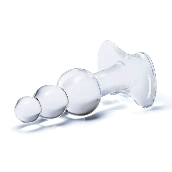 Прозрачная анальная пробка-елочка с 3 шариками Butt Plug with Tapere Base - 11 см. Прозрачная анальная пробка-елочка с 3 шариками Butt Plug with Tapere Base - 11 см.