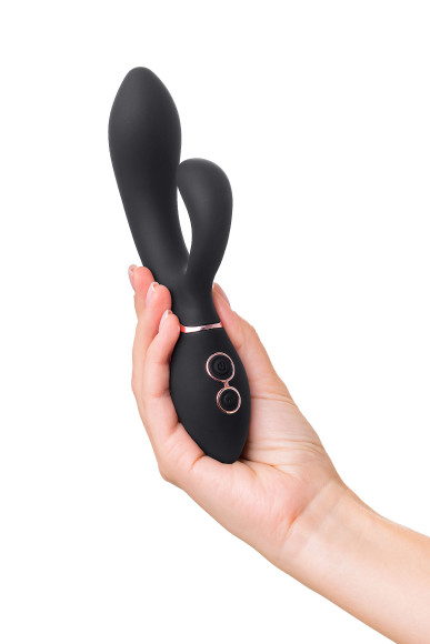 Черный вибратор Avalanche с «танцующим» клиторальным стимулятором - 20,5 см. Черный вибратор Avalanche с «танцующим» клиторальным стимулятором - 20,5 см.