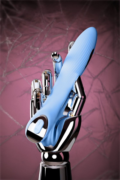 Голубой силиконовый вибратор с электростимуляцией TESLA G-POINT - 21 см. Голубой силиконовый вибратор с электростимуляцией TESLA G-POINT - 21 см.