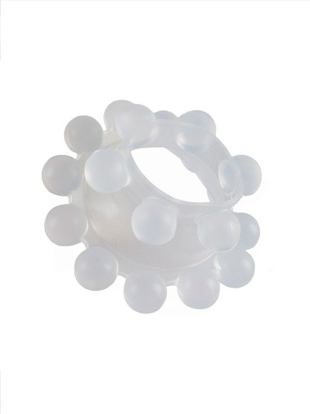 Эластичное эрекционное кольцо с двумя рядами шариков