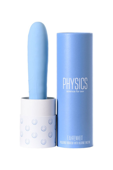 Голубой силиконовый вибратор с функцией нагрева и пульсирующими шариками FAHRENHEIT - 19 см. Голубой силиконовый вибратор с функцией нагрева и пульсирующими шариками FAHRENHEIT - 19 см.