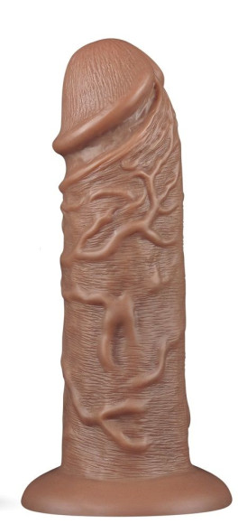 Коричневый фаллоимитатор Cubby dildo - 26,6 см. Коричневый фаллоимитатор Cubby dildo - 26,6 см.