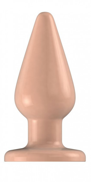 Бежевый анальный стимулятор Bottom Line Model 2 - 10,5 см.