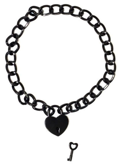 Черный ошейник Embrace с ключиком Черный ошейник Embrace с ключиком