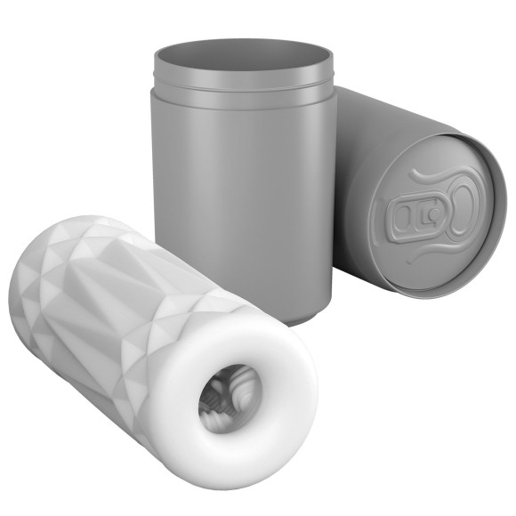 Белый компактный мастурбатор Maid Service в упаковке-банке Белый компактный мастурбатор Maid Service в упаковке-банке