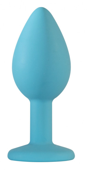 Малая голубая анальная пробка Emotions Cutie Small с фиолетовым кристаллом - 7,5 см. Малая голубая анальная пробка Emotions Cutie Small с фиолетовым кристаллом - 7,5 см.