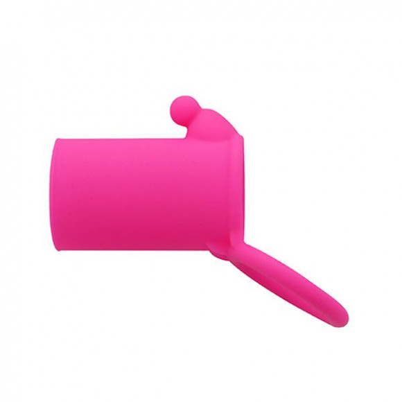 Розовая насадка-эректор NEON SENSATION SLEEVE WITH TICKLER Розовая насадка-эректор NEON SENSATION SLEEVE WITH TICKLER