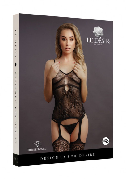 Эффектный комбинезон со стразами Suspender Rhinestone Bodystocking Эффектный комбинезон со стразами Suspender Rhinestone Bodystocking