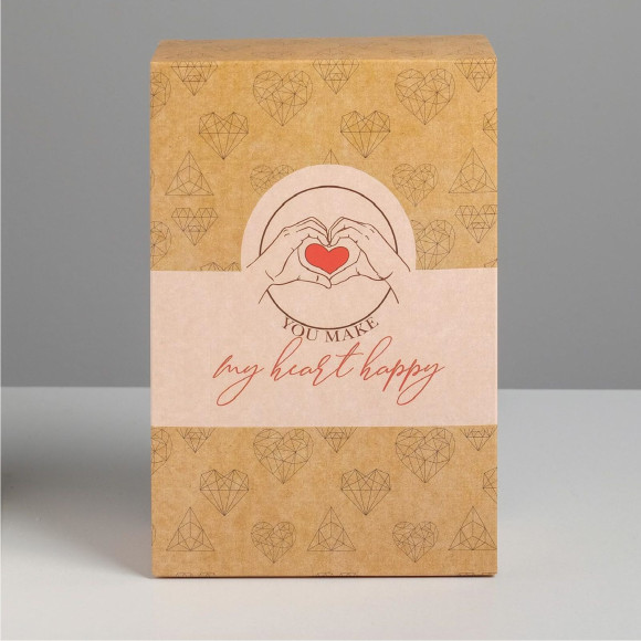 Складная коробка С любовью - 16 х 23 см. Складная коробка С любовью - 16 х 23 см.