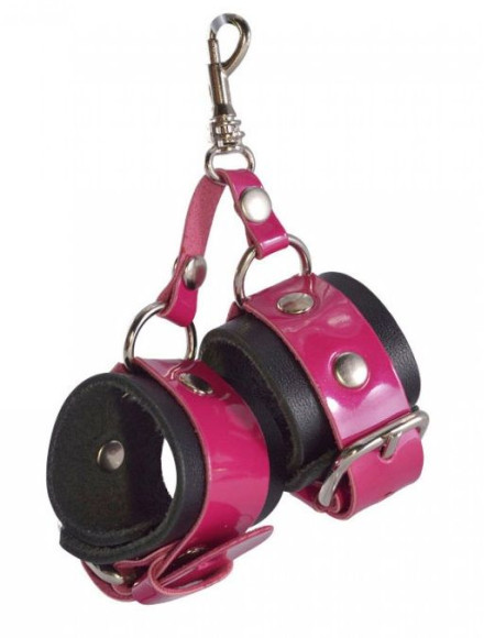 Розово-черный брелок Наручники Розово-черный брелок Наручники