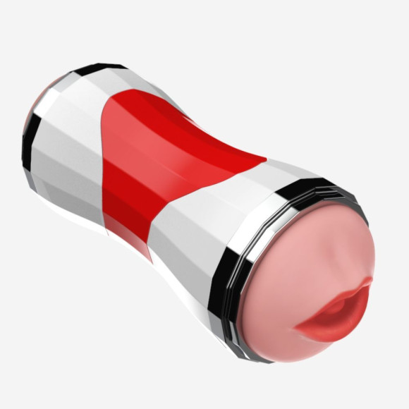 Двусторонний мастурбатор в колбе Power Grip Cup - вагина и ротик Двусторонний мастурбатор в колбе Power Grip Cup - вагина и ротик