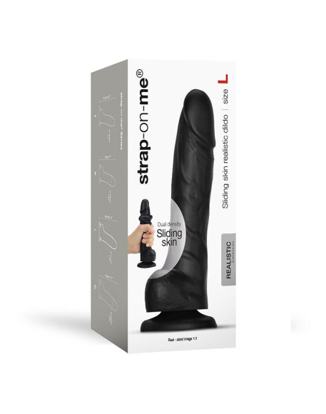 Черный фаллоимитатор Strap-On-Me Sliding Skin Realistic Dildo size L Черный фаллоимитатор Strap-On-Me Sliding Skin Realistic Dildo size L