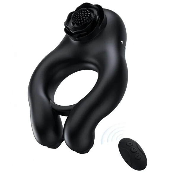 Черное эрекционное кольцо Abe с пультом ДУ Черное эрекционное кольцо Abe с пультом ДУ