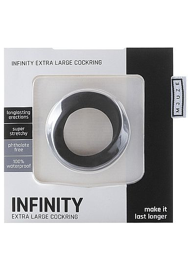 Чёрное эрекционное кольцо Infinity XL Cockring