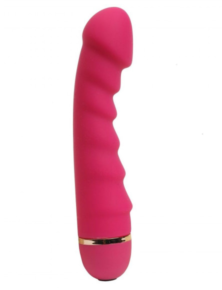 Ярко-розовый ребристый вибратор с 20 режимами вибрации - 16,5 см. Ярко-розовый ребристый вибратор с 20 режимами вибрации - 16,5 см.