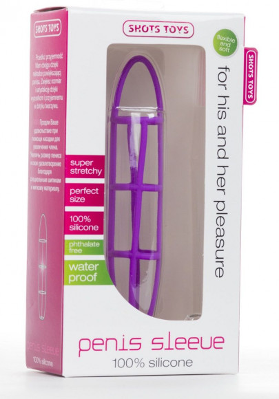 Фиолетовая насадка-сетка на пенис